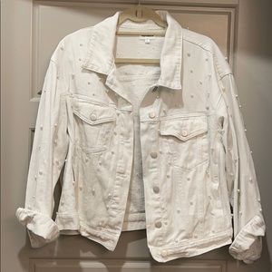 White Pearl Denim Jacket